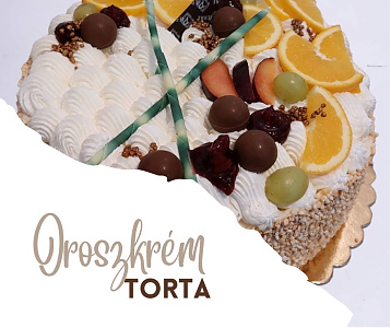 Oroszkrém - Semmi köze az oroszokhoz. A tortát készítőjéről, Oroszi Jánosról nevezték el.Világos piskóta, vaníliás krém, narancs likőrrel, aszalt és kandírozott gyümölcsökkel dúsítva készítjük.